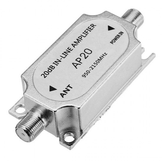 JS-20A Satellite 20db In Line Amplifier 950-2150 Mhz Booster