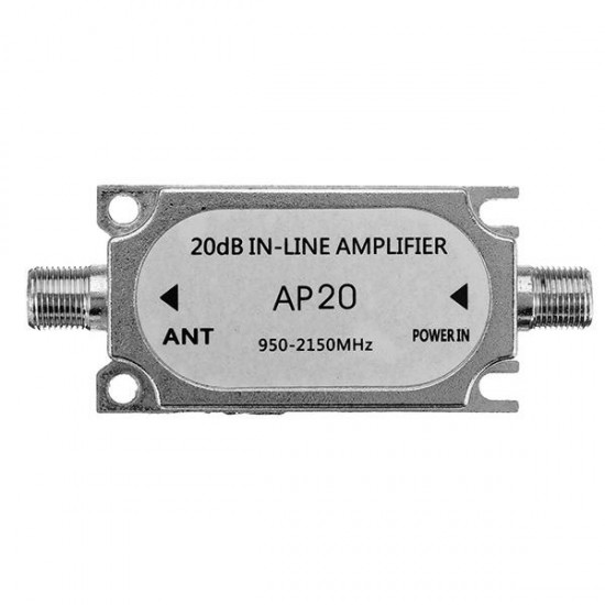 JS-20A Satellite 20db In Line Amplifier 950-2150 Mhz Booster