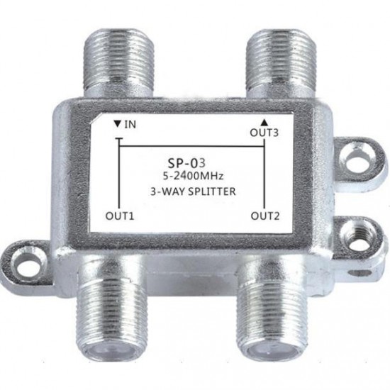 SP03C Satellite 3 Way HD Digital Coax Cable Splitter Bi-Directional MoCA Connector for SATV/CATV SP03C Satellite 3 Way HD Digital Coax Cable Splitter Bi-Directional MoCA Connector for SATV/CATV