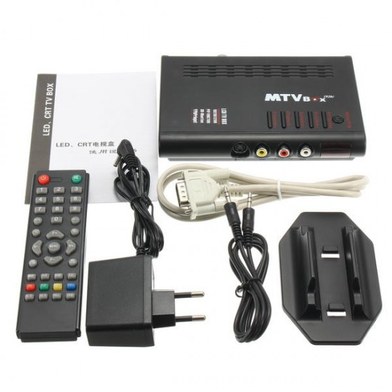 MTV LCD Box Computer To VGA S-Video Analog TV Program Receiver Tuner