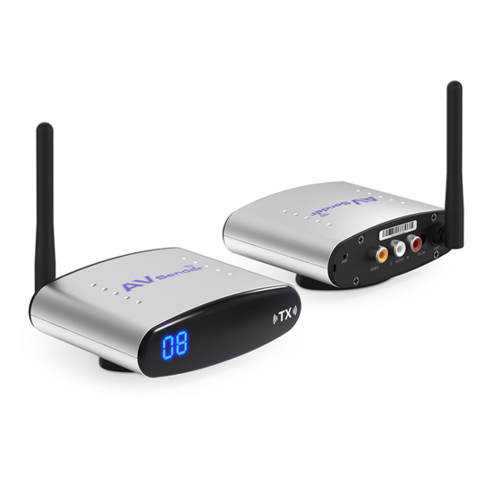 PAT-225 2.4GHz Wireless AV Sender IR Remote Audio Video Transmitter Receiver 100 Meter Transmission Distance