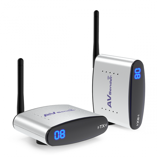 PAT-225 2.4GHz Wireless AV Sender IR Remote Audio Video Transmitter Receiver 100 Meter Transmission Distance