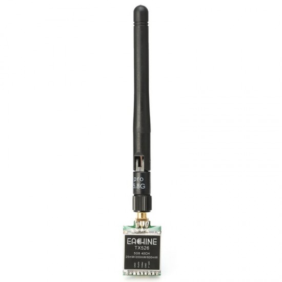 TX526 5.8G 40CH 25MW/200MW/600MW Switchable AV Wireless FPV Transmitter RP-SMA Female for FPV Multicopter