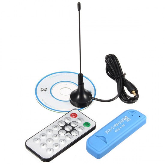 USB 2.0 Digital DVB-T SDR DAB FM HDTV TV Tuner Receiver Stick For Windows XP