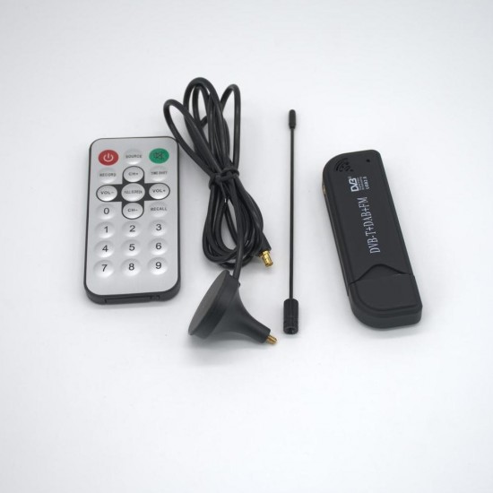 USB2.0 FM DAB DVB-T RTL2832U R820T2 RTL-SDR SDR Dongle Stick Digital TV Tuner Receiver with Antenna
