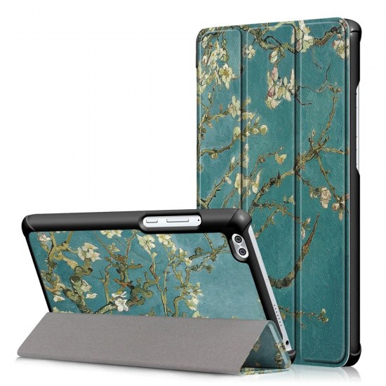 Apricot Blossom Tri Fold Case Cover For 8 Inch Honor Waterplay HDL-W09 Tablet Apricot Blossom Tri Fold Case Cover For 8 Inch Honor Waterplay HDL-W09 Tablet