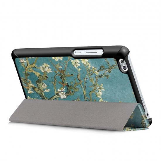 Apricot Blossom Tri Fold Case Cover For 8 Inch Honor Waterplay HDL-W09 Tablet Apricot Blossom Tri Fold Case Cover For 8 Inch Honor Waterplay HDL-W09 Tablet