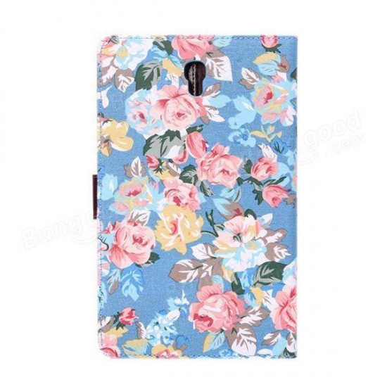 Cotton Print Design Folio PU Leather Case For Samsung Galaxy T700