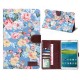 Cotton Print Design Folio PU Leather Case For Samsung Galaxy T700