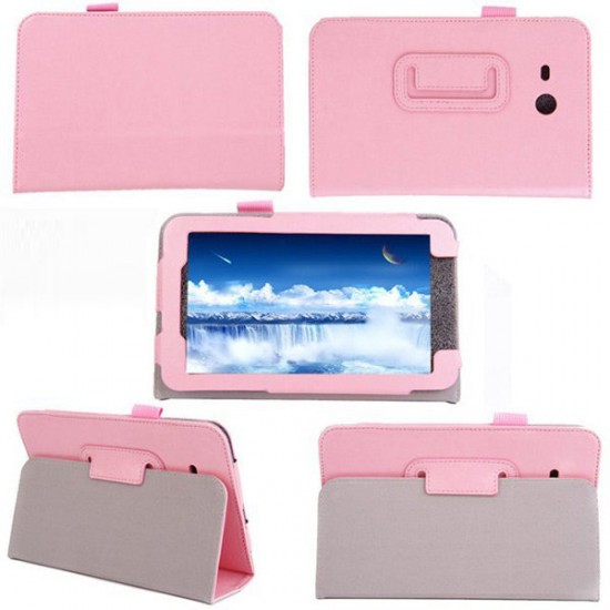 Crazy Horse Grain PU Folding Stand Holder Case For SAMSUNG T110