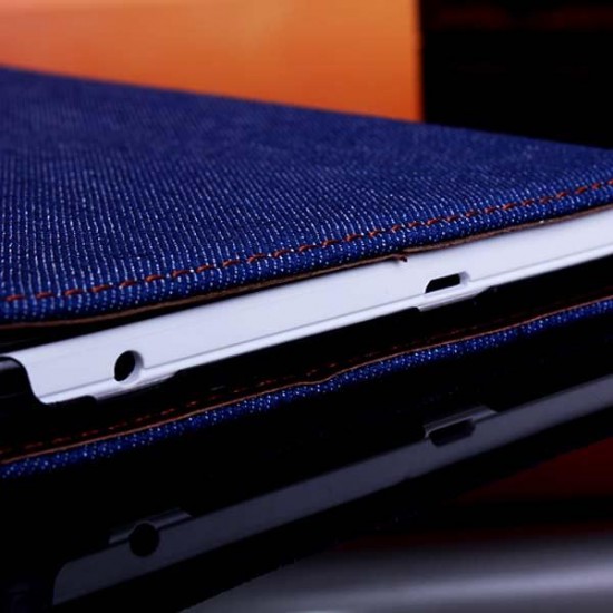 Denim Design Folio PU Leather Case Cover For Samsung Galaxy T110 Denim Design Folio PU Leather Case Cover For Samsung Galaxy T110