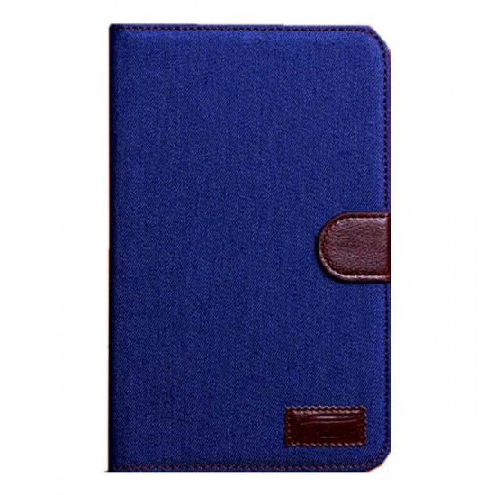 Denim Design Folio PU Leather Case Cover For Samsung Galaxy T110