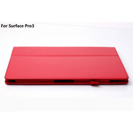 Folding Stand PU Leather Case Cover For Microsoft Surface Pro3 Tablet