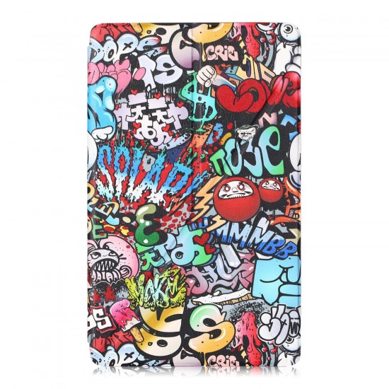 Folding Stand Tablet Case Cover for Samsung Tab A 10.1 T510 - Doodle