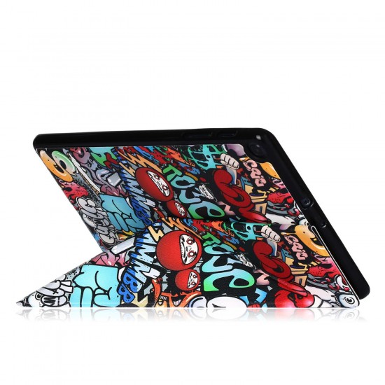 Folding Stand Tablet Case Cover for Samsung Tab A 10.1 T510 - Doodle