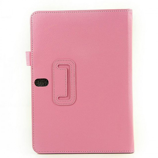 Lichee Pattern Folding Stand PU Leather Case For SAMSUNG T520