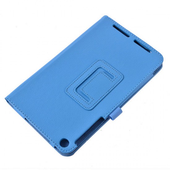 Lichee Pattern PU Leather Case Folding Stand Cover For 181