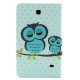 Owl Pattern Folio PU Leather Case Cover For Samsung T230