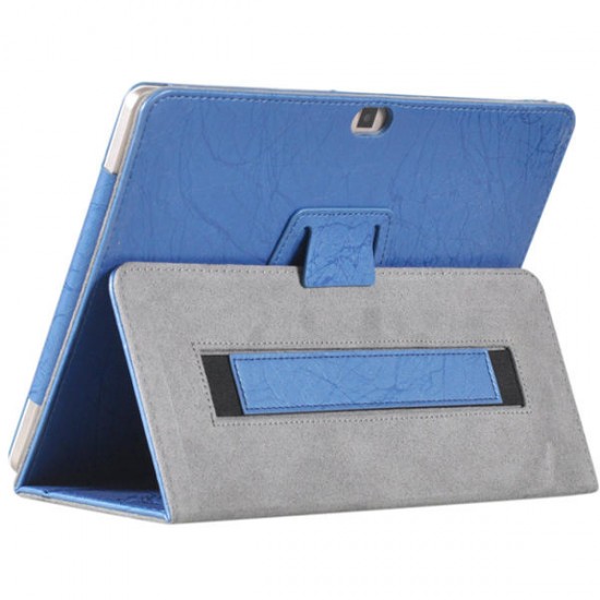 PU Leather Case Folding Stand Cover For 10.1 inch Cube Free Young X7 Tablet Blue