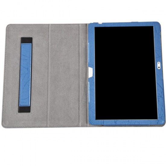 PU Leather Case Folding Stand Cover For 10.1 inch Cube Free Young X7 Tablet Blue