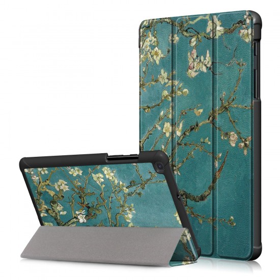 Printing Tri-Fold Tablet Case for Samsung Tab A 8.0 2019 - Apricot Blossom Printing Tri-Fold Tablet Case for Samsung Tab A 8.0 2019 - Apricot Blossom