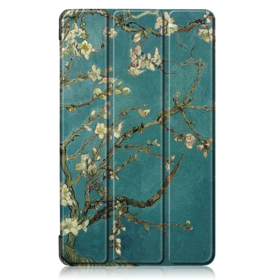 Printing Tri-Fold Tablet Case for Samsung Tab A 8.0 2019 - Apricot Blossom