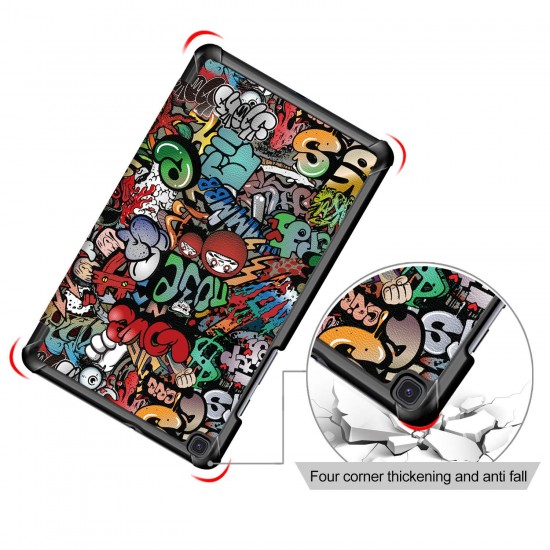 Printing Tri-Fold Tablet Case for Samsung Tab A 8.0 2019 - Doodle