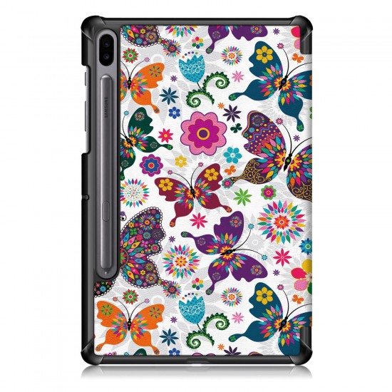 Printing Tri-Fold Tablet Case for Samsung Tab S6 10.5 - Butterfly