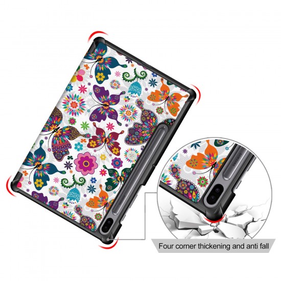 Printing Tri-Fold Tablet Case for Samsung Tab S6 10.5 - Butterfly