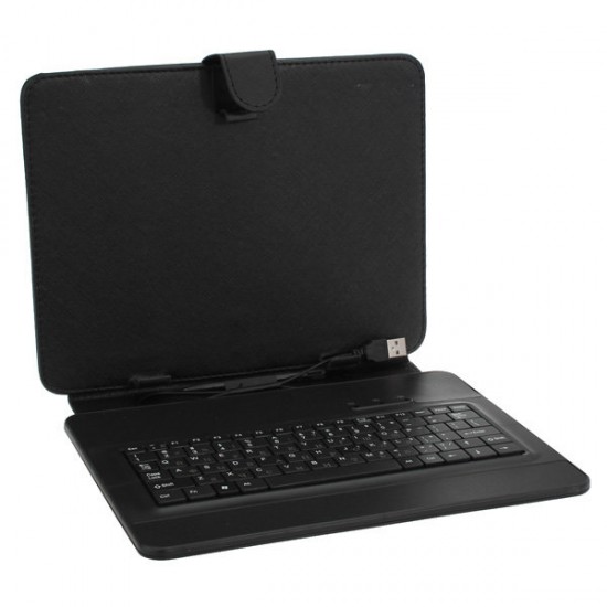 Russian Keyboard Leather Case Pouch With Stand For 9.7 inch Tablet PC