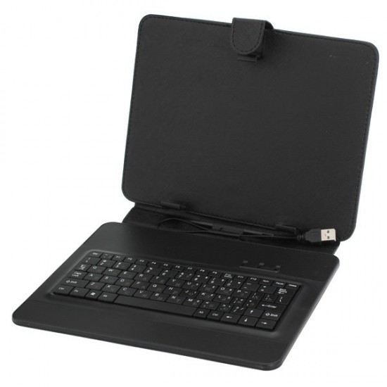 Russian Keyboard Leather Case Pouch With Stand For 9.7 inch Tablet PC