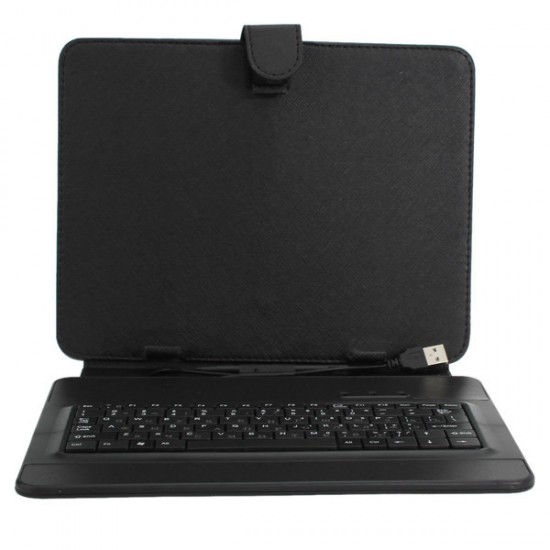 Russian Keyboard Leather Case Pouch With Stand For 9.7 inch Tablet PC