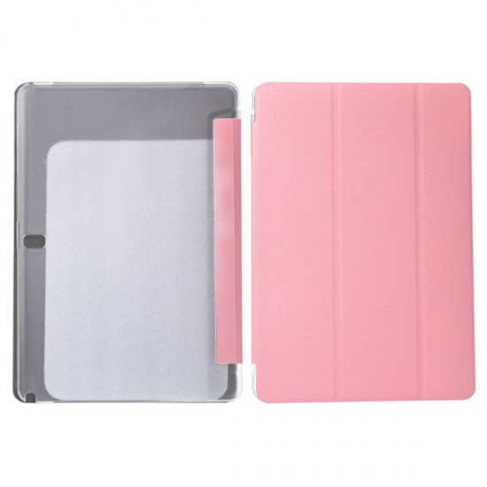 Scrub Folio PU Leather Case Translucent Back Cover For Samsung P900