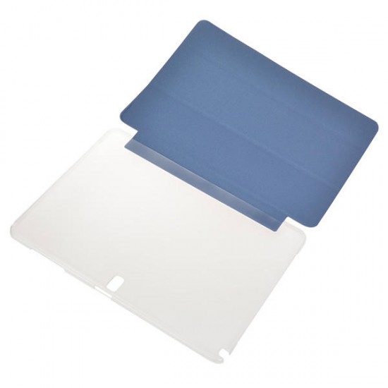 Scrub Folio PU Leather Case Translucent Back Cover For Samsung P900