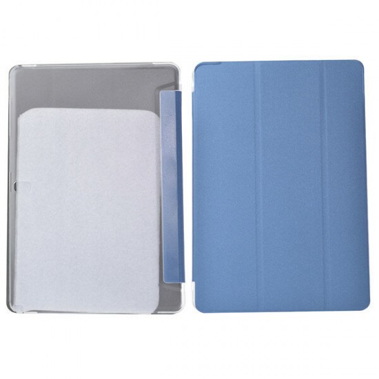 Scrub Folio PU Leather Case Translucent Back Cover For Samsung P900