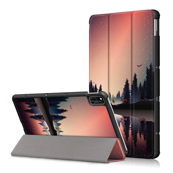 Tri-Fold Painted Dusk PU Leather Folding Stand Case for 10.4 Inch Honor V6 Tablet