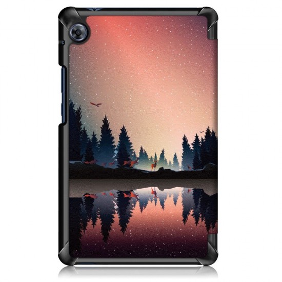 Tri-Fold Painted Dusk PU Leather Folding Stand Case for for 8 Inch Huawei MatePad T8 Tablet Tri-Fold Painted Dusk PU Leather Folding Stand Case for for 8 Inch Huawei MatePad T8 Tablet