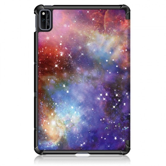 Tri-Fold Painted Galaxy PU Leather Folding Stand Case for 10.4 Inch Honor V6 Tablet Tri-Fold Painted Galaxy PU Leather Folding Stand Case for 10.4 Inch Honor V6 Tablet