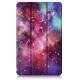 Tri-Fold Painted Galaxy PU Leather Folding Stand Case for 8 Inch Huawei MatePad T8 Tablet