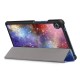 Tri-Fold Painted Galaxy PU Leather Folding Stand Case for 8 Inch Huawei MatePad T8 Tablet