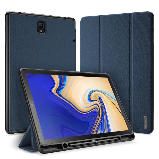 Tri-Fold Pen With Pen Hole Tablet Case Cover for Samsung TAB S4 10.5