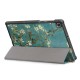 Tri-Fold Pringting Tablet Case Cover for Lenovo Tab M10 Plus Tablet - Apricot Blossom Version