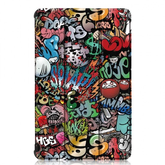 Tri-Fold Pringting Tablet Case Cover for Lenovo Tab M10 Plus Tablet - Doodle Version Tri-Fold Pringting Tablet Case Cover for Lenovo Tab M10 Plus Tablet - Doodle Version