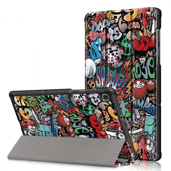 Tri-Fold Pringting Tablet Case Cover for Lenovo Tab M10 Plus Tablet - Doodle Version Tri-Fold Pringting Tablet Case Cover for Lenovo Tab M10 Plus Tablet - Doodle Version