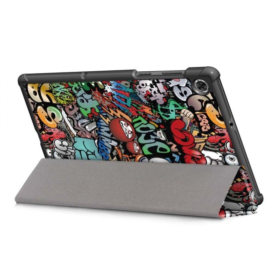 Tri-Fold Pringting Tablet Case Cover for Lenovo Tab M10 Plus Tablet - Doodle Version Tri-Fold Pringting Tablet Case Cover for Lenovo Tab M10 Plus Tablet - Doodle Version