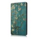 Tri-Fold Pringting Tablet Case Cover for New F ire HD 7 2019-Apricot blossom
