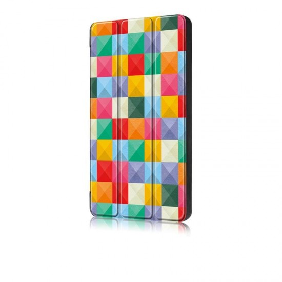 Tri-Fold Pringting Tablet Case Cover for New F ire HD 7 2019-Cude