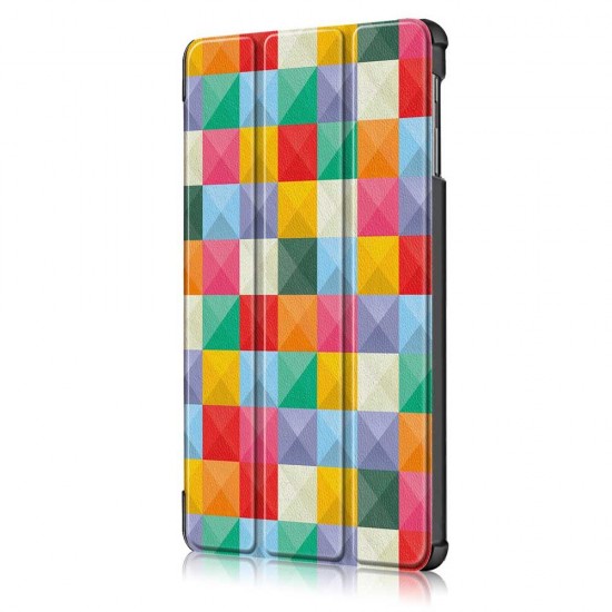Tri-Fold Pringting Tablet Case Cover for Samsung Galaxy Tab A 10.1 2019 T510 Tablet - Cube