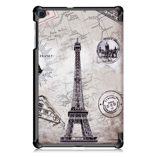 Tri-Fold Pringting Tablet Case Cover for Samsung Galaxy Tab A 10.1 2019 T510 Tablet - Tower Tri-Fold Pringting Tablet Case Cover for Samsung Galaxy Tab A 10.1 2019 T510 Tablet - Tower