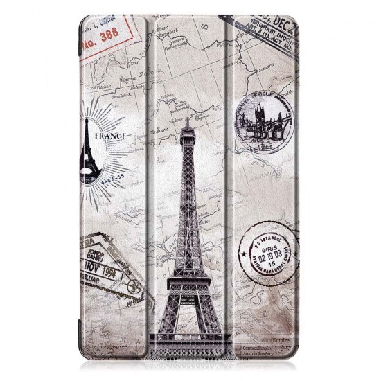 Tri-Fold Pringting Tablet Case Cover for Samsung Galaxy Tab A 10.1 2019 T510 Tablet - Tower